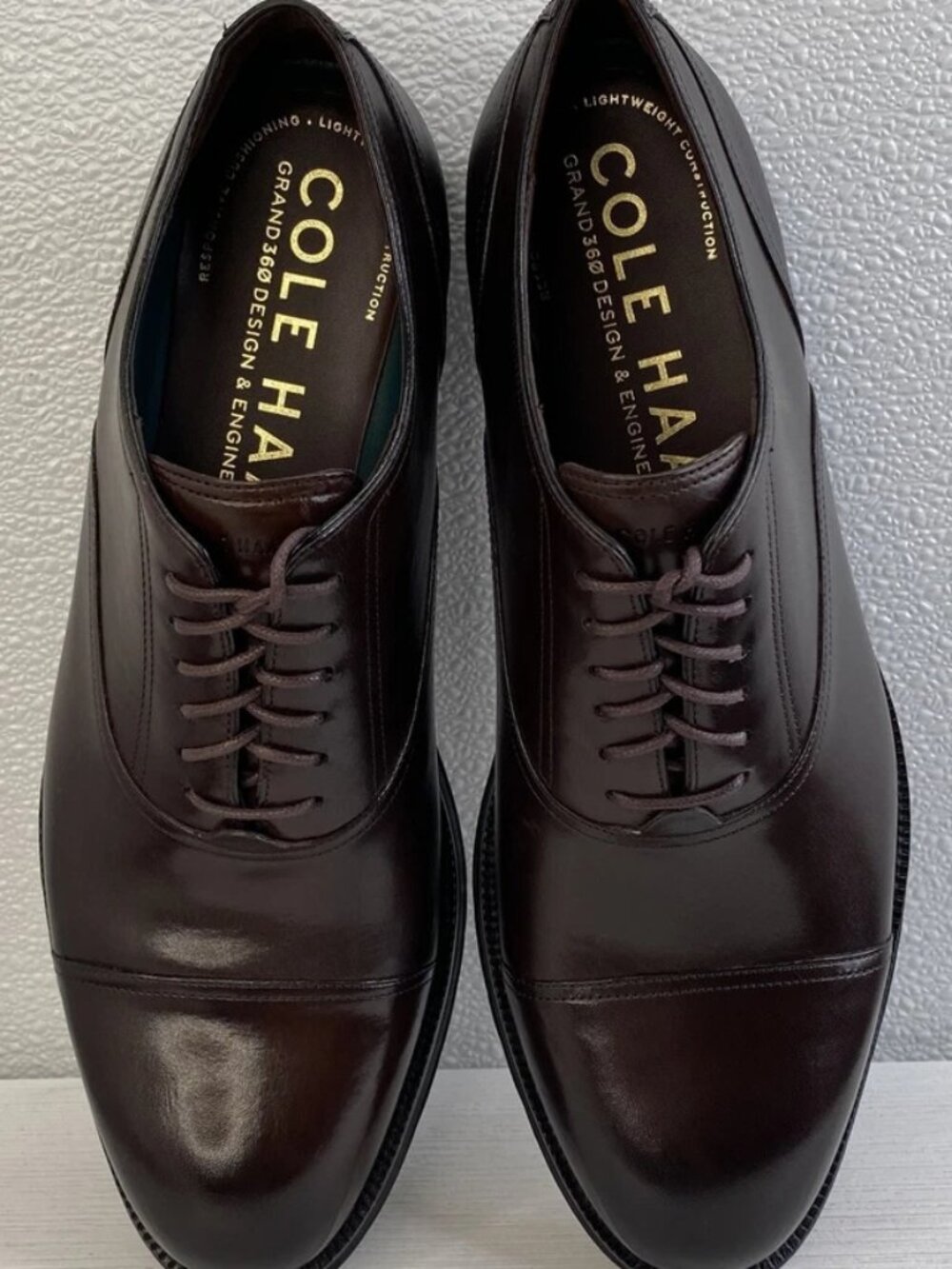 Cole Haan MC Oxfords Men's Size 9 M CH Maider/Black Leather Cap Toe Lace Up